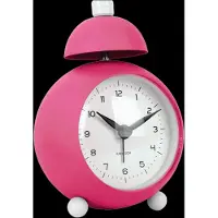 Karlsson Alarm Clock Chaplin Metal Matt Bright Pink - Pink - H:12.7CM
