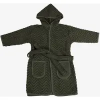 Filibabba Bathrobe - Zigzag Dark Green 1-2 Years - Green - 80-92