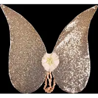 Den Goda Fen Angel Wings Golden Sequins - Gold - ONE SIZE