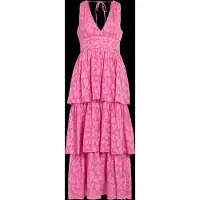Vila Visindy V-Neck Sl Flounce Ankle Dress/Dc - Pink - 34