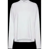 Weekday Long-Sleeved Boxy Cotton T-Shirt - White - S