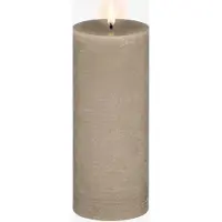 Uyuni Led Pillar Candle - Beige - H20CM