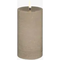Uyuni Led Pillar Candle - Beige - H15.2CM