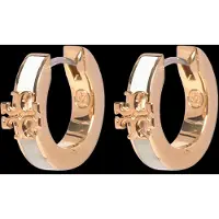 Tory Burch Icon Enamel Huggie Earrings - Gold - ONE SIZE