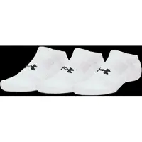 Under Armour Unisex UA Performance Cotton 3-pack No Show Socks White M