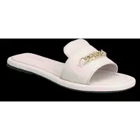 Tommy Hilfiger Leather Horsebit Mule - Cream - 38