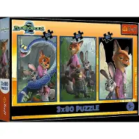 Trefl Pappussel 3X80 Bitar Zootropolis 2 - Multi/patterned - ONE SIZE