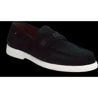 Tommy Hilfiger Light Suede Flag Hardware Loafer - Navy - 45