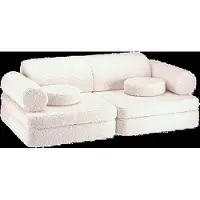 WigiWama Settee Teddy - Cream - 136X 78X 46CM