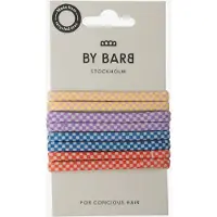 ByBarb Hair ties multicoloured 8-pack, recycled material squared patte