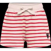 The New GOTS Nil Shortsit Poppy Red Striped Poppy Red Striped 9-10 Y Punainen 9-10 vuotta Tytöt
