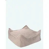 WigiWama Square Ottoman Teddy - Beige - 60X 60X 20CM