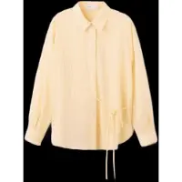 Mango Lyocell Striped Blouse With Bow Detail - Yellow - M
