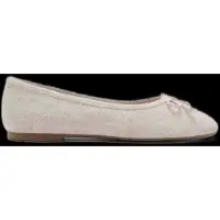 Mango Linen Ballerina Flat With Bow - Beige - 36