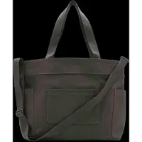 Mango Cotton Tote Bag With Pockets - Khaki green - ONE SIZE