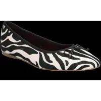 Mango Animal-Print Ballet Flats - Black - 35