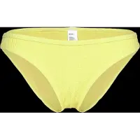 Monki High Cut Seersucker Bikini Bottom - Yellow - XXS
