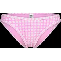 Monki High Cut Seersucker Bikini Bottom - Pink - L