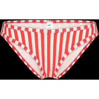 Monki High Cut Seersucker Bikini Bottom - Red - XS