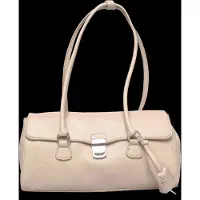 Mango City Shoulder Bag With Flap - Beige - ONE SIZE