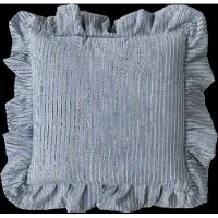 Mimou Pude Med Volanter, Stripe - Blue - 50X50