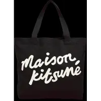 Maison Kitsuné Handwriting Tote - Black - ONE SIZE