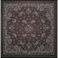Mango Paisley Print Cotton Scarf - Brown - ONE SIZE