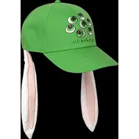 Mini Rodini Aliens Unlimited Rabbit Ear Cap - Green - 52/54