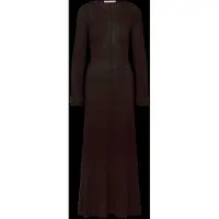 Vero Moda Vmclarisa Ls Wide O-Nck Ankle Dress Prm - Brown - L