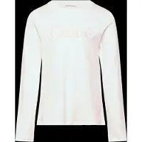 Chloé Logo Long Sleeve Top - White - 6 Y