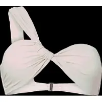 Pieces Pclaomi Lurex Bikini One Shoulder Top - Cream - XS
