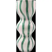 Qué Rico Vase - Raquel - Rayas Bailarinas - Green - 34.5 CM