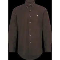 Ralph Lauren for man. 710929349505 Brown Custom Fit stretch poplin shirt (S), Casual, Cotton, Long sleeve