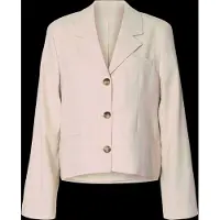 Selected Slfrelaxed Dima Ls Short Blazer - Cream - 36