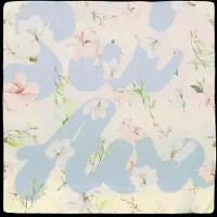 SUI AVA Floral Scarf - Cream - 70X 70
