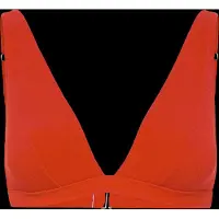 Understatement Underwear Plunge Bikini Top - Coral - XXL
