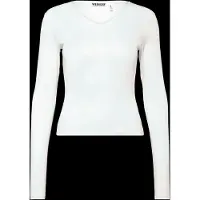 Weekday V Neck Long Sleeve Top - Cream - XXS