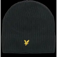 Lyle & Scott Knitted Ribbed Beanie - Navy - ONE SIZE