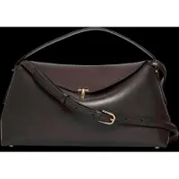 Totême T Lock Leather Top Handle Bag - Brown - ONE SIZE