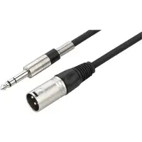Monacor IMG Stage Line 2m, XLR - 6.3mm, XLR (3-nastainen), Hanstik, 6.35mm, Hanstik, 2 m, Sort