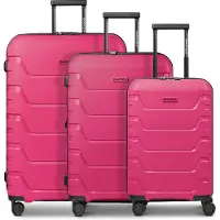 SMARTBOX Edition 01 4-pyöräinen Matkalaukkusetti 3-osainen Laajennettava Pinkki