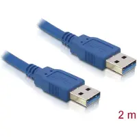 DeLOCK USB 3.0-A male/male - 2m USB cable USB A Blue (82535)