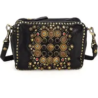 Campomaggi Ribes Crossbody-laukku Nahka 20 cm Musta