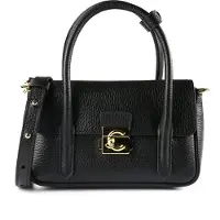 Coccinelle C-Me Lock Käsilaukku Nahka 19 cm Musta
