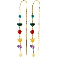 Pilgrim Here Earrings Gold-Plated/Multi - Gold - ONE SIZE