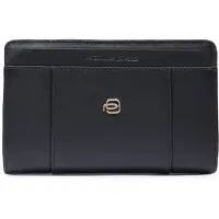 Piquadro Circle Lompakko RFID-suoja Nahka 14.5 cm Musta