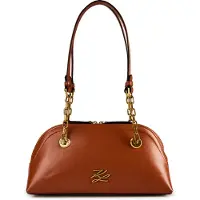 Karl Lagerfeld Autograph Olkalaukku Nahka 30 cm Ruskea