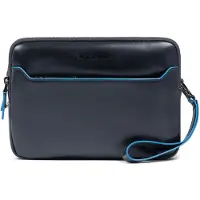Piquadro Blue Square Crossbody-laukku Nahka 23 cm Sininen