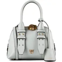 Pinko Bowling Bag Käsilaukku Nahka 21 cm Hopeanvärinen