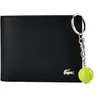 Lacoste Lompakko RFID-suoja Nahka 11 cm Lahjapaketti Musta